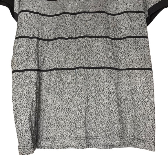 Hugo Boss Cotton Paddy Polo Colour Block Heather Grey Black Stripes Men's XL - Picture 6 of 10